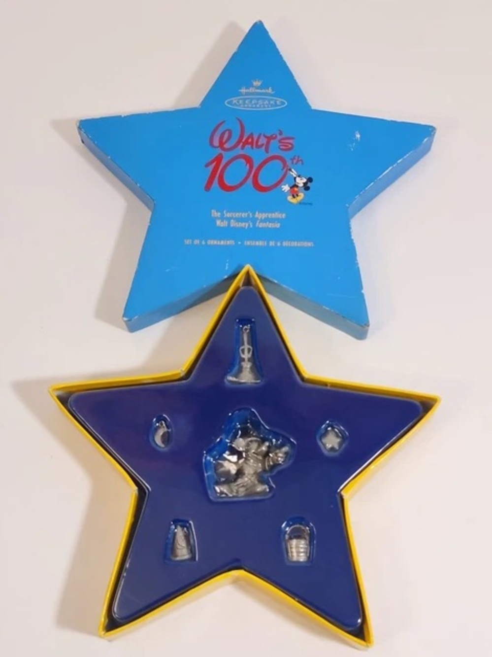 Disney 2001 Hallmark Keepsake Ornament set "Walt's 100th Sorcerer's Apprentice"
